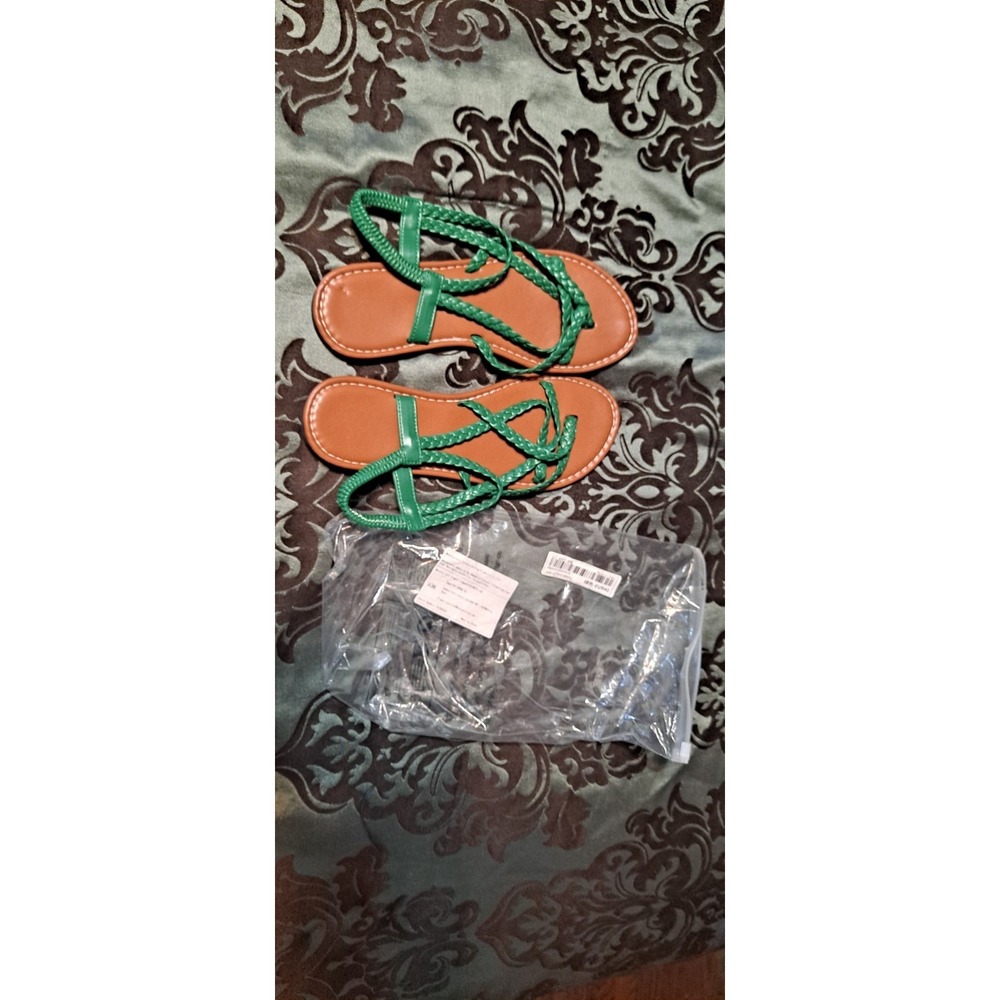 Beach Woven Sandals Green Eur 40 US 9-9.5